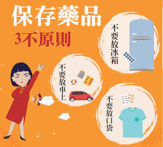 保存藥品3不原則海報