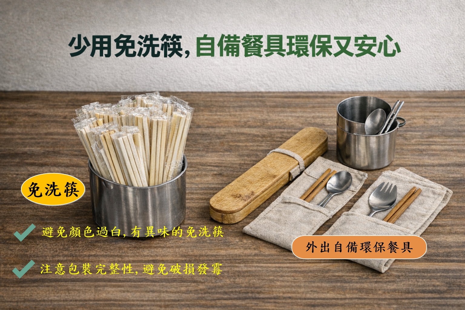 少用免洗筷，自備餐具環保又安心-圖片1