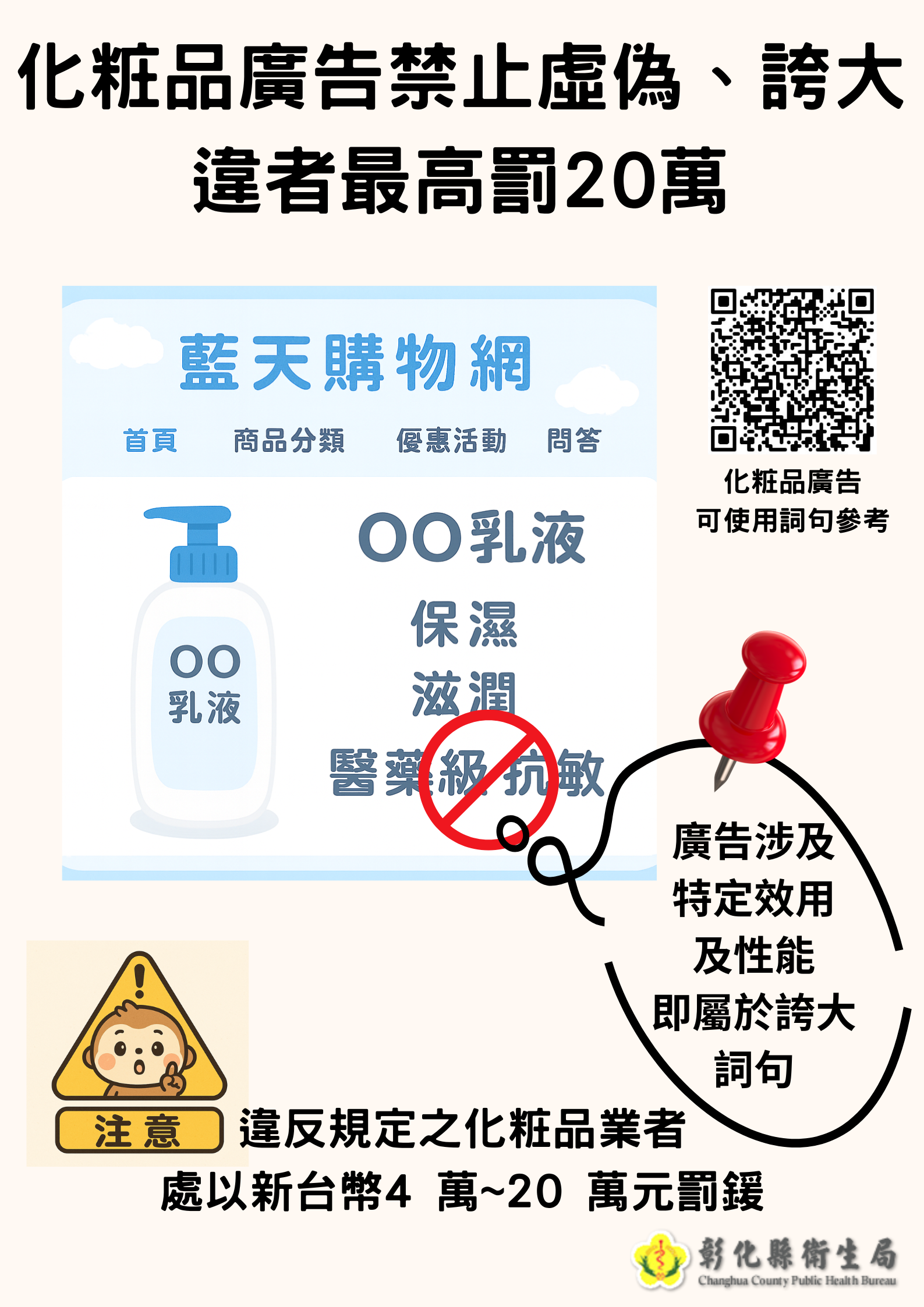 化粧品廣告禁止虛偽、誇大,違者最高罰20萬