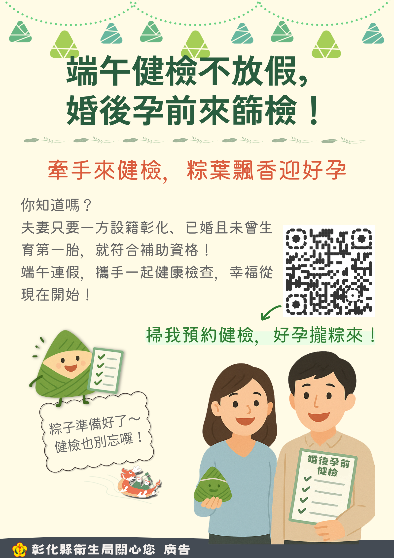 彰化縣婚後孕前健檢補助