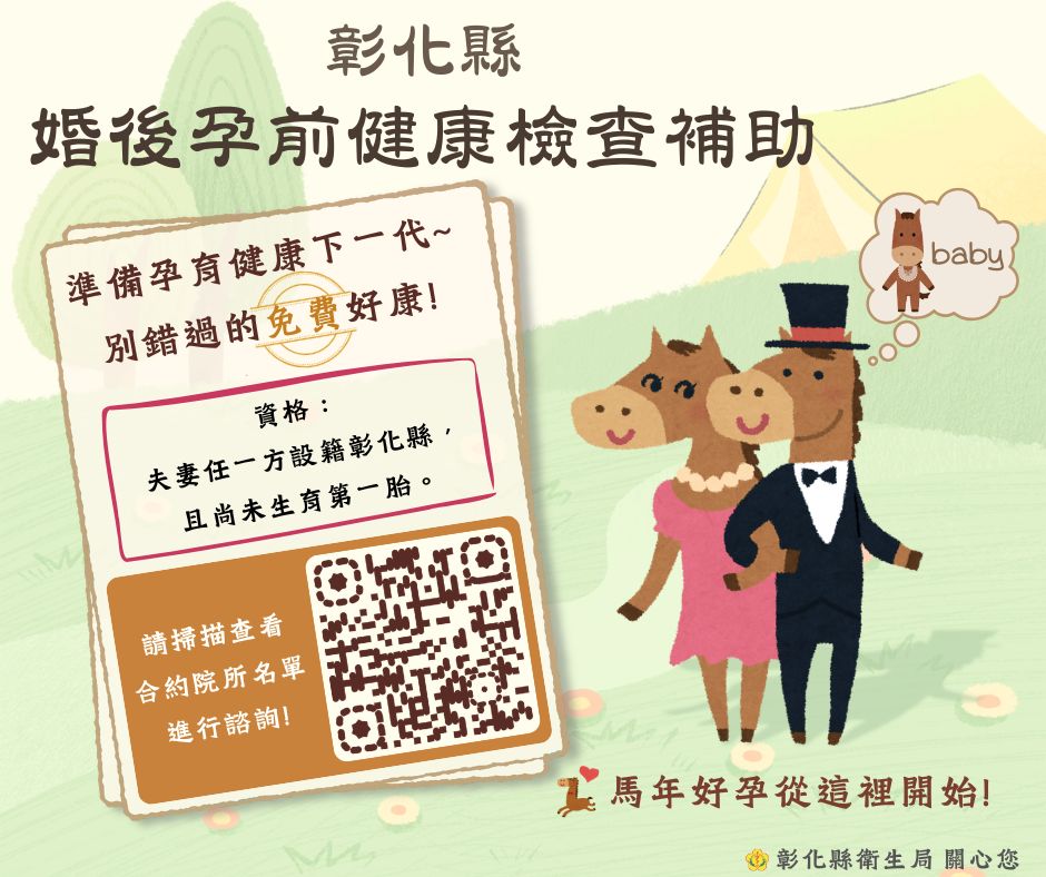✨ 彰化縣婚後孕前健檢補助 ✨-圖片1