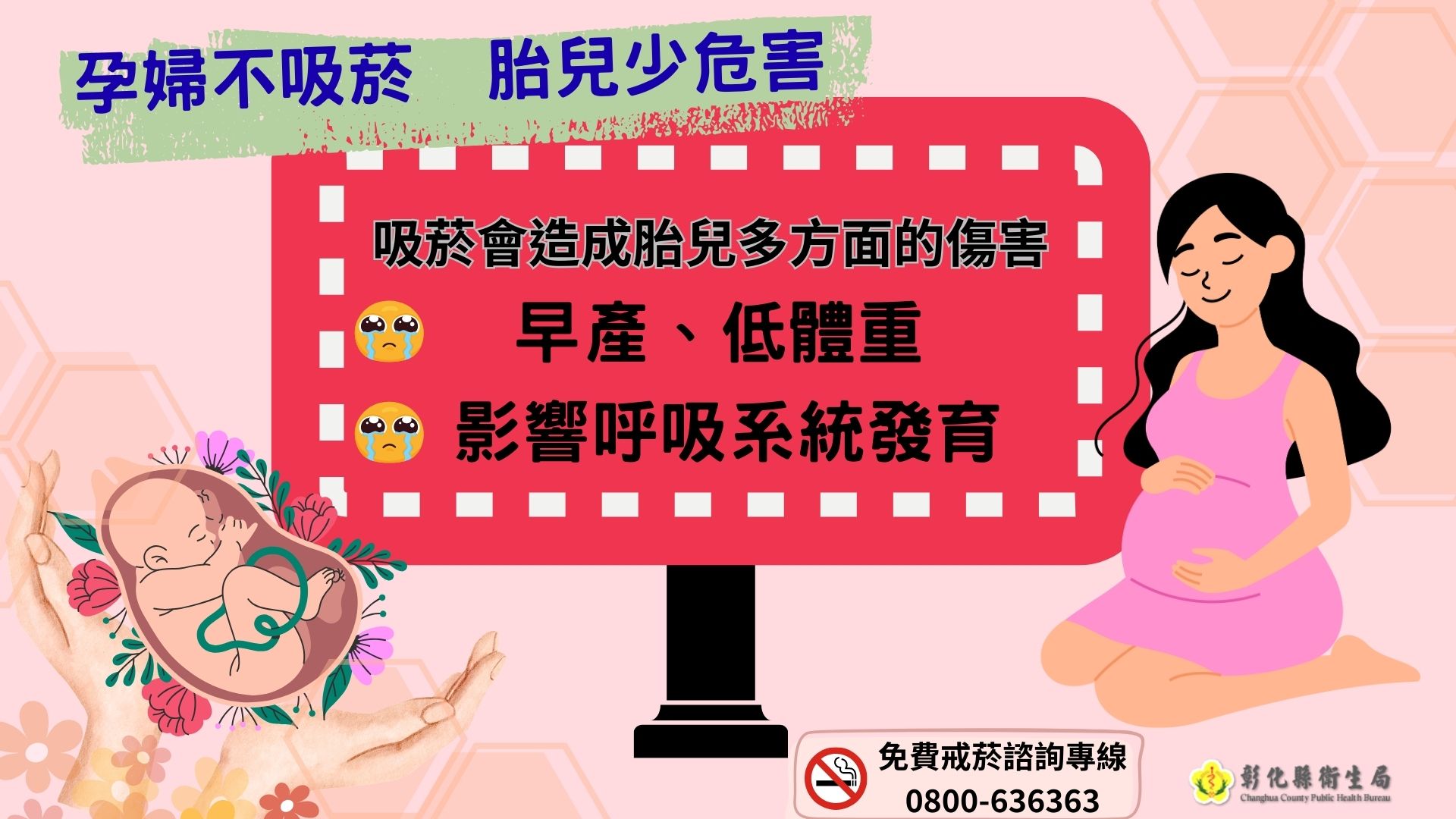 孕婦不吸菸，胎兒少危害