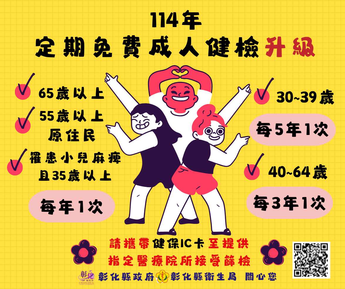 現在年滿30歲就可接受免費成人預防保健服務 你做了嗎?