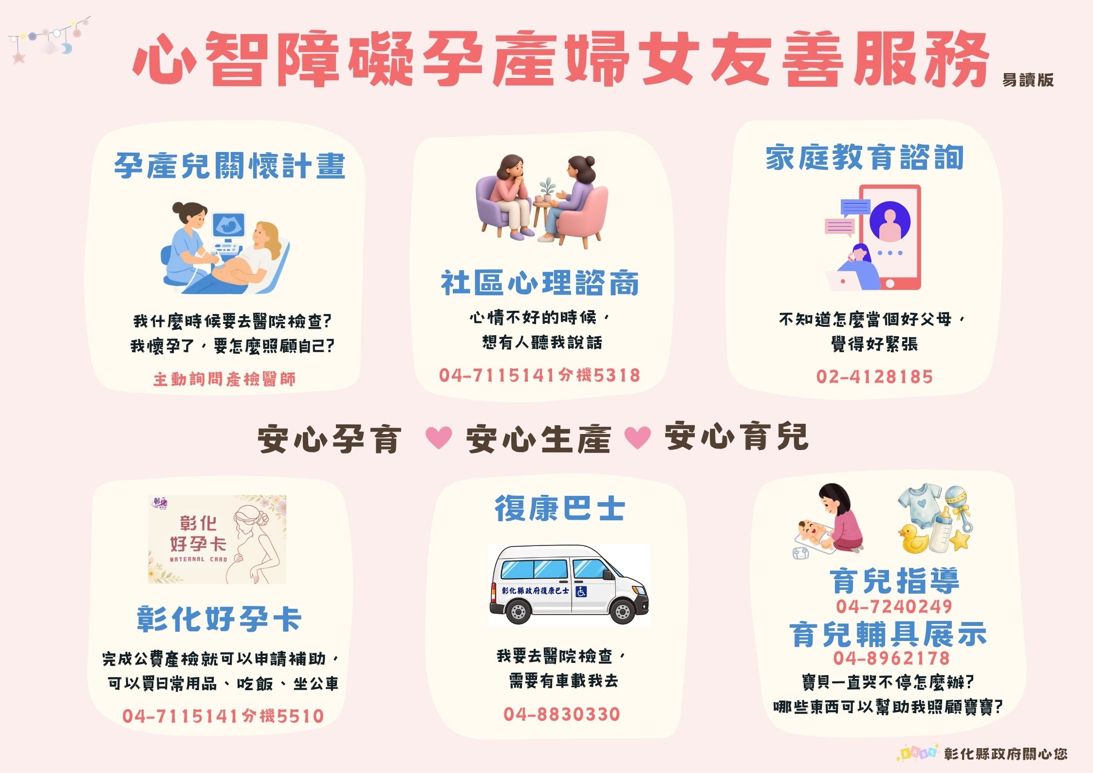 🌷 心智障礙孕產婦女，彰化陪妳安心孕育！-圖片1