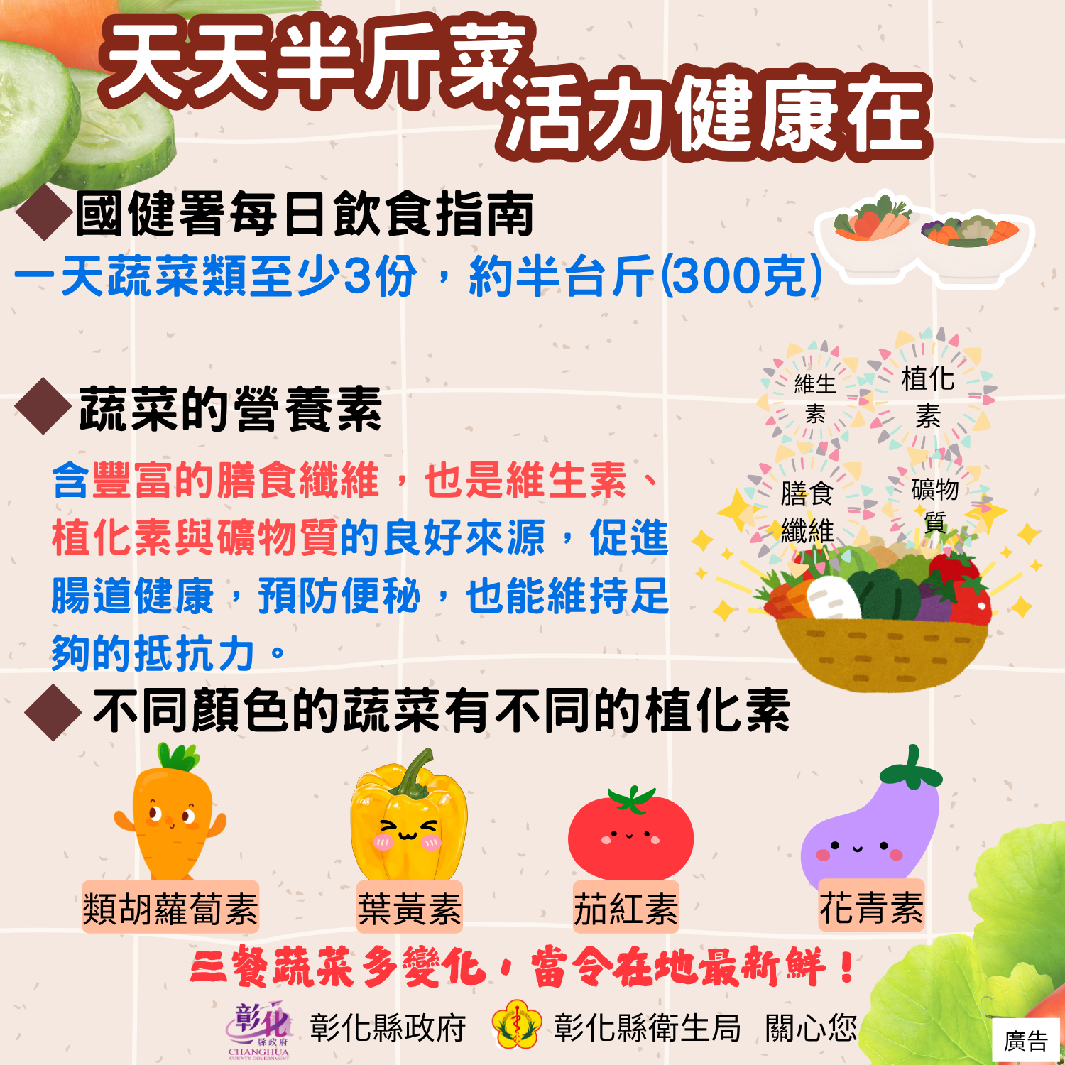 健康新煮張四招教你如何「天天半斤菜,活力健康在」-圖片1