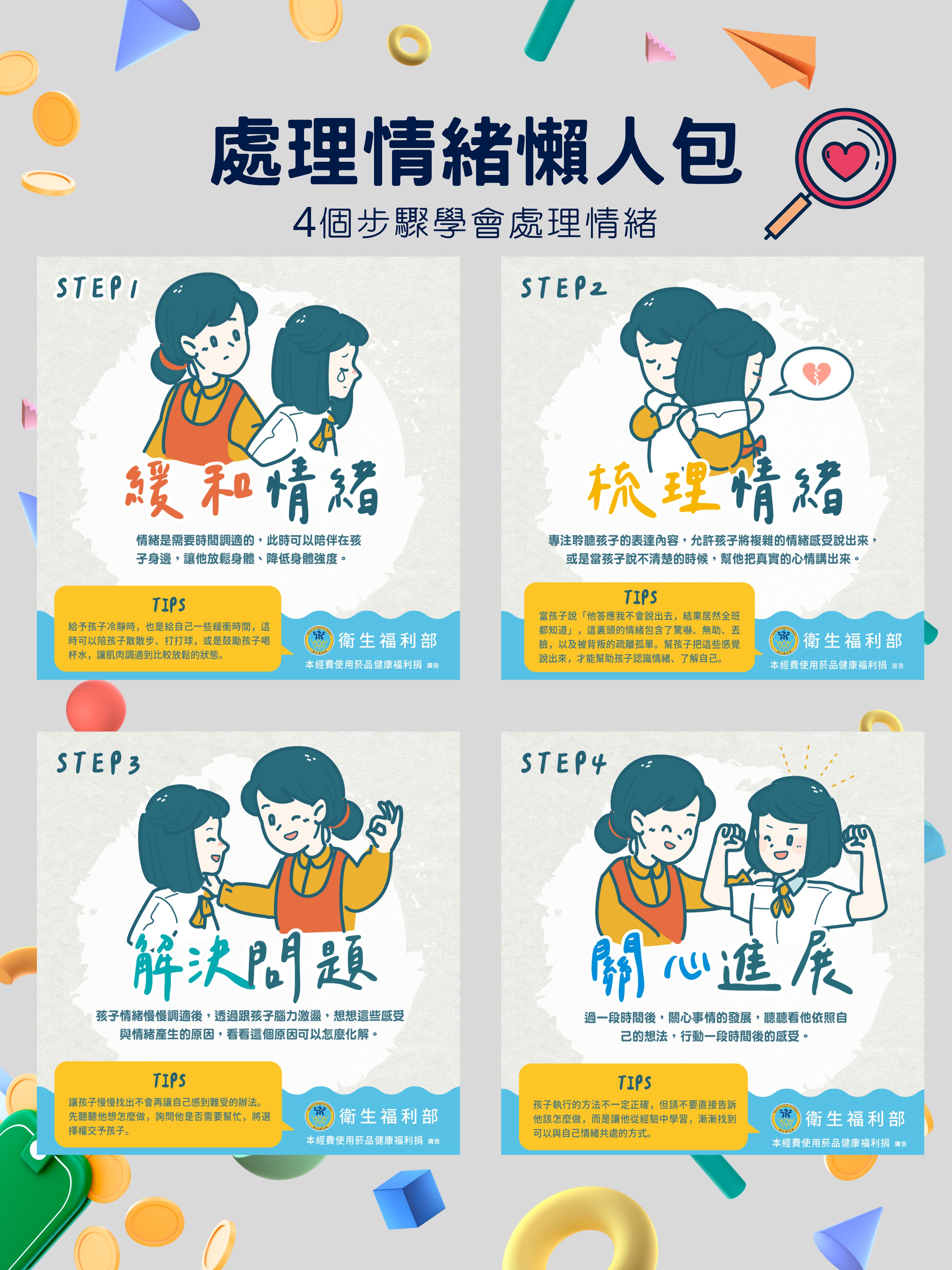 讓孩子成為情緒的主人－４步驟學會處理情緒