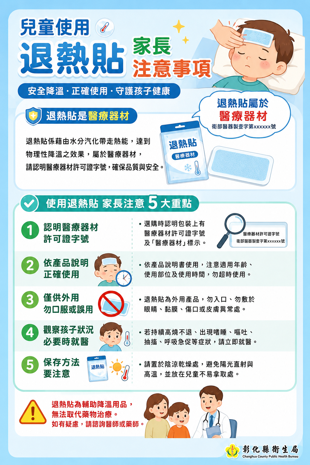 退熱貼是醫療器材，正確使用更安心