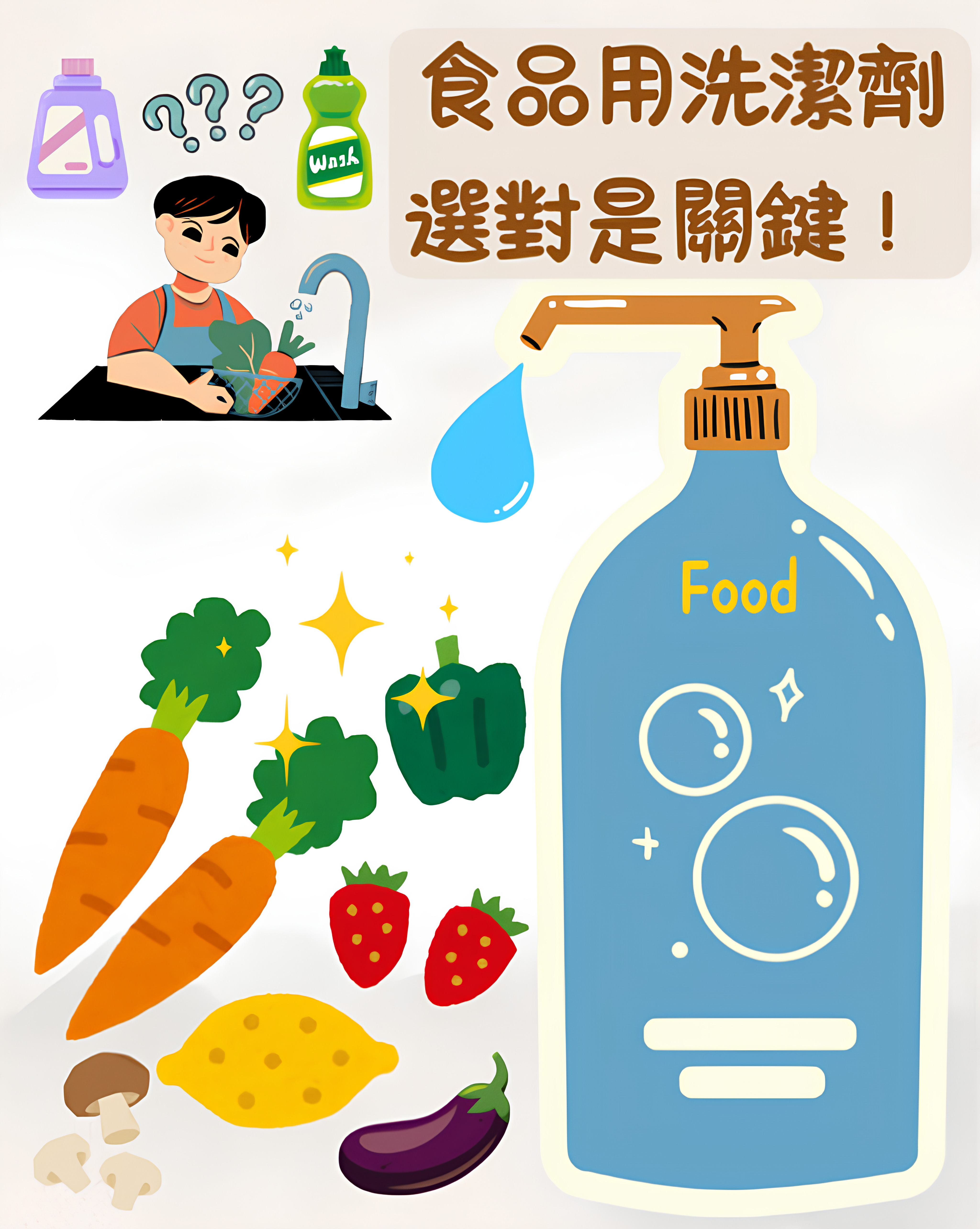 選購食品用洗潔劑的正確觀念