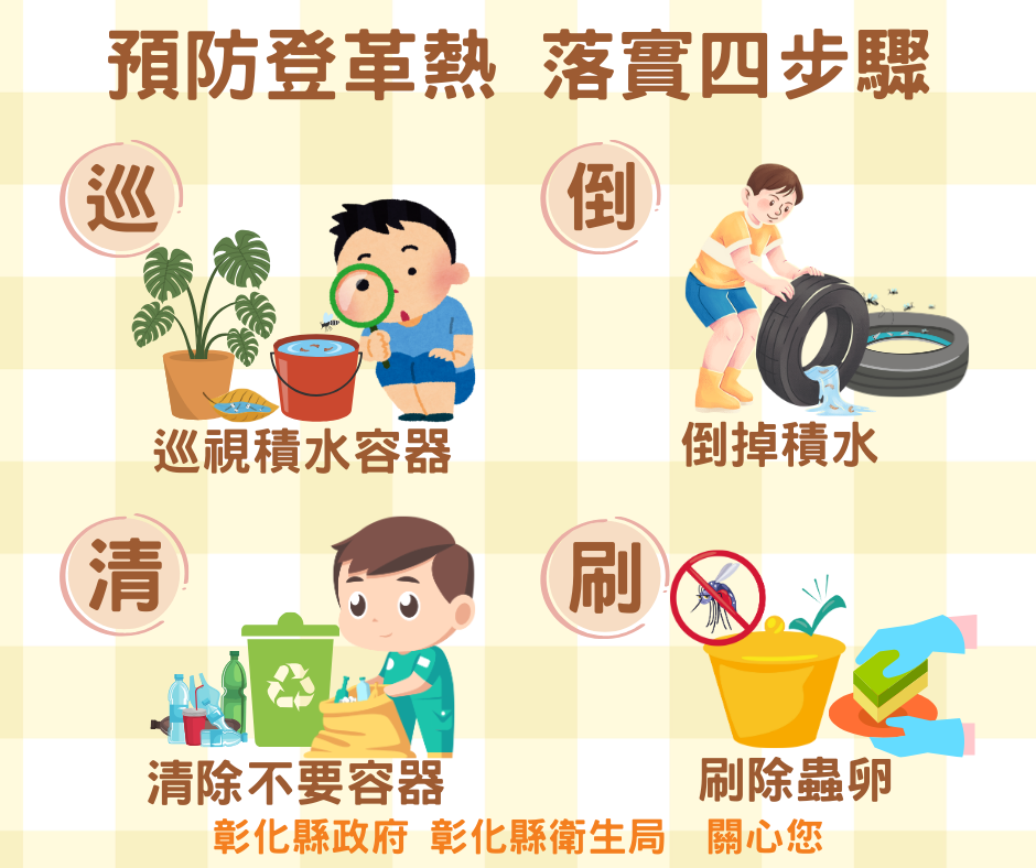 預防登革熱 落實四步驟