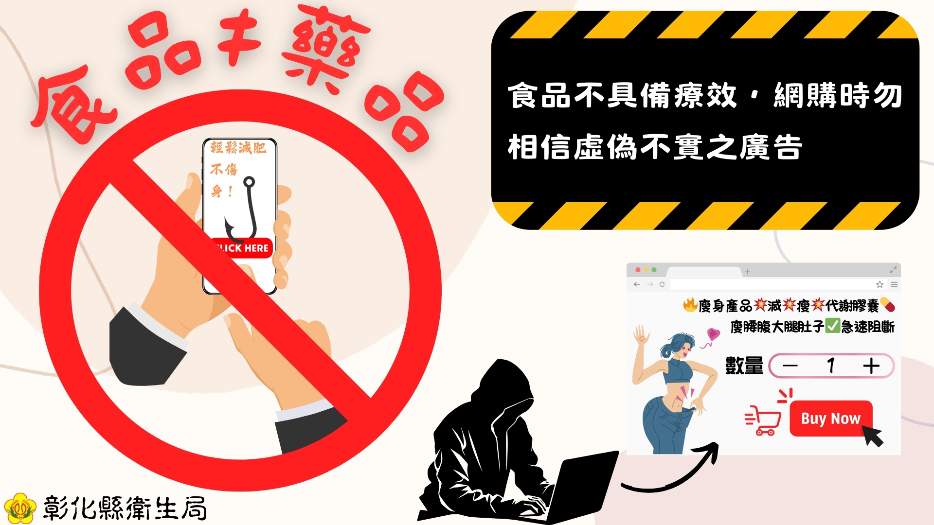 食品非藥品,不具療效,網購食品需謹慎!