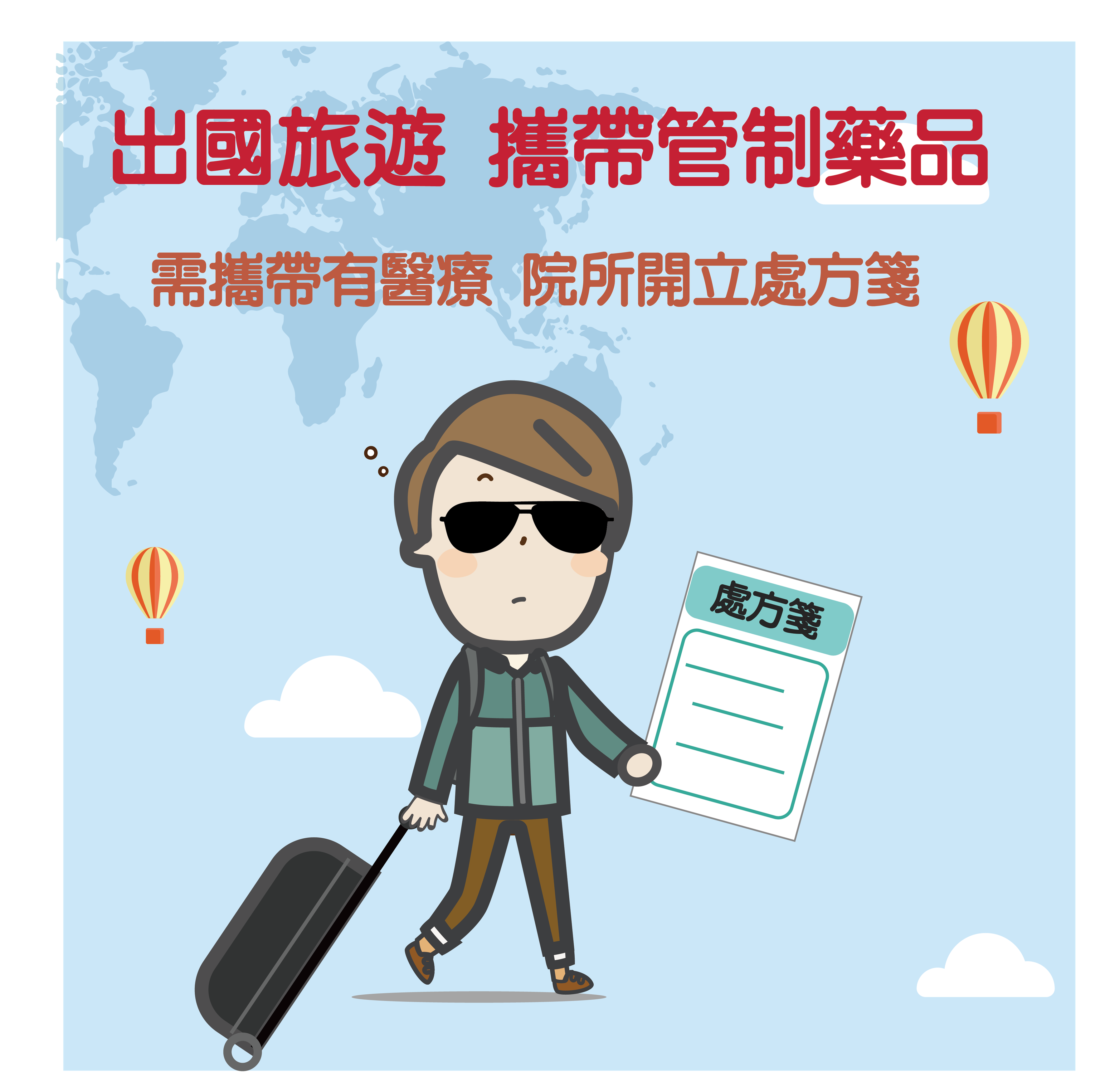 出境、返國 管制藥隨身帶