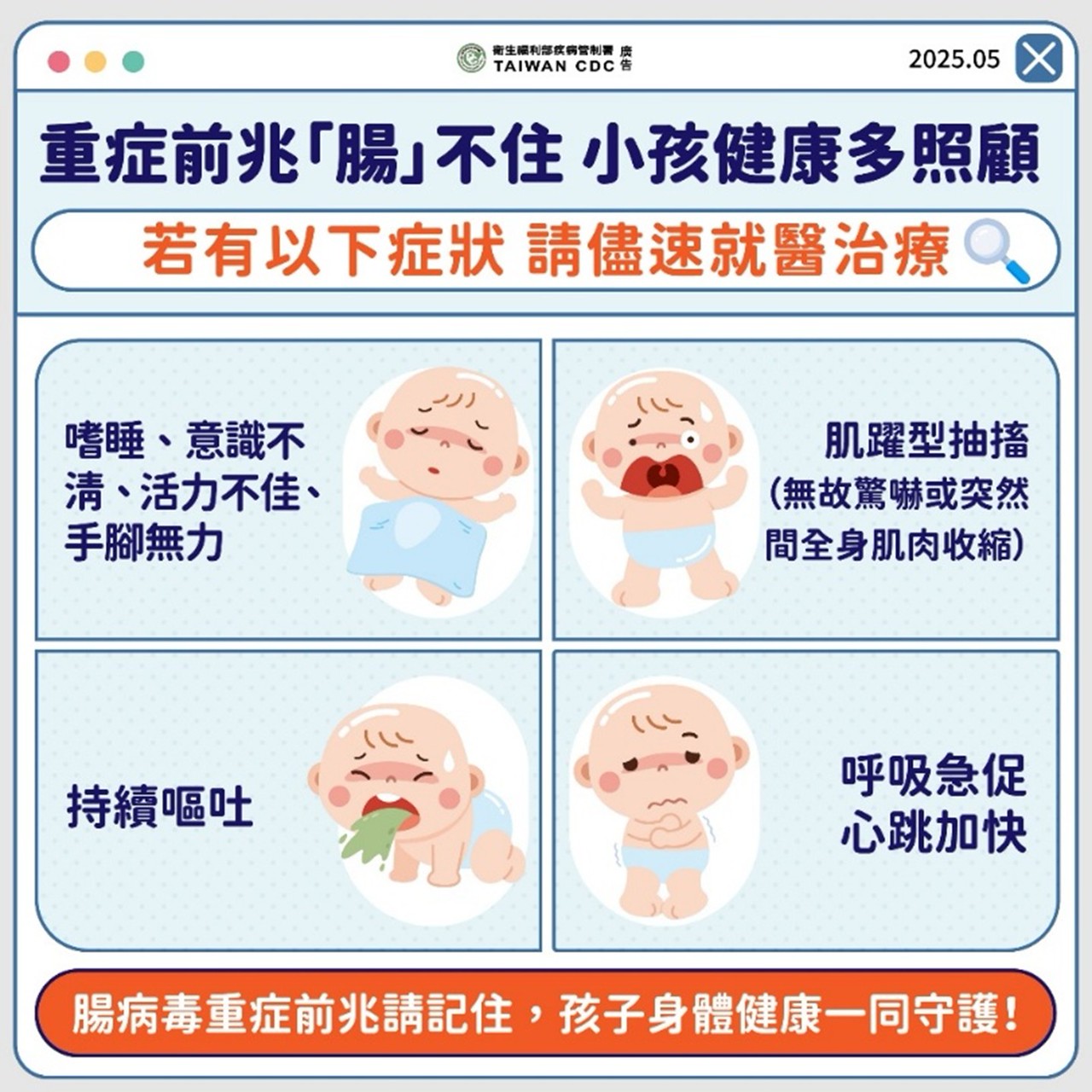 國內腸病毒疫情呈下降趨勢，但社區傳播風險仍持續，籲請民眾落實肥皂勤洗手及環境清消-圖片1