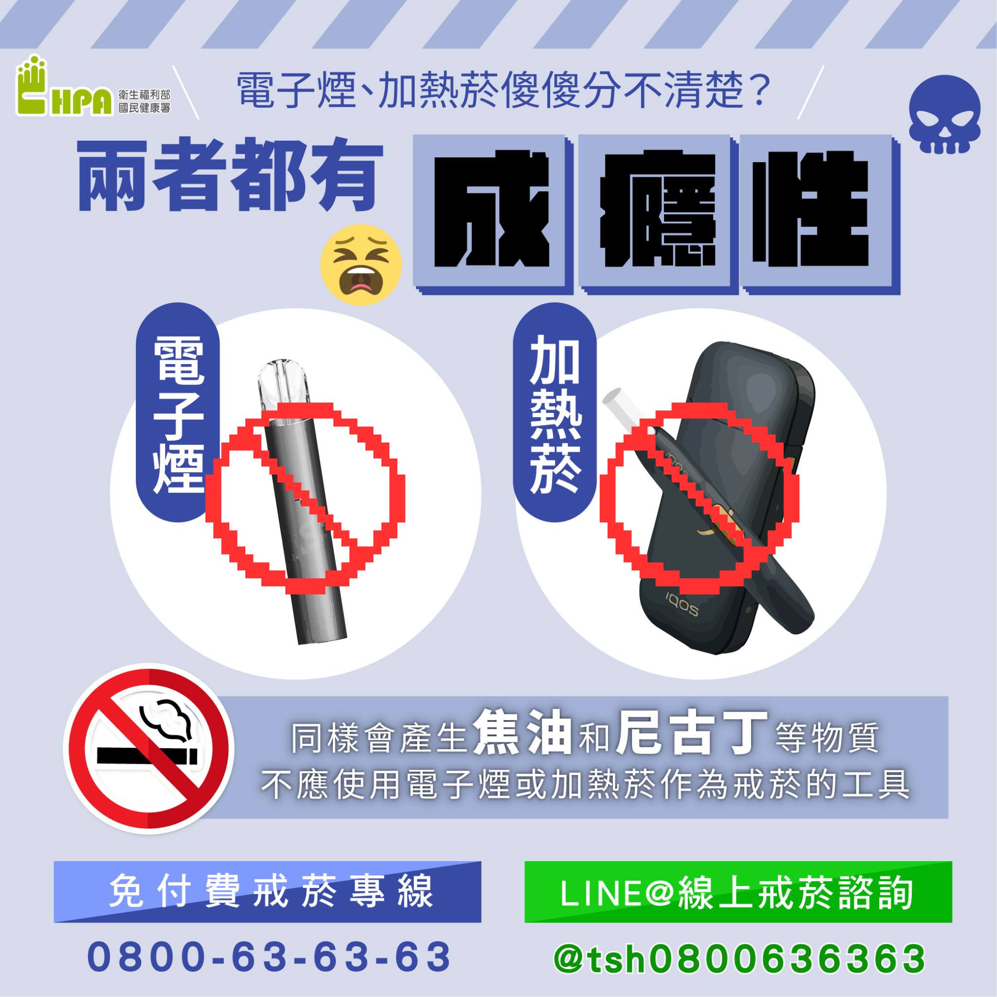 電子煙、加熱菸傻傻分不清楚？但不管哪種都是有成癮性的！