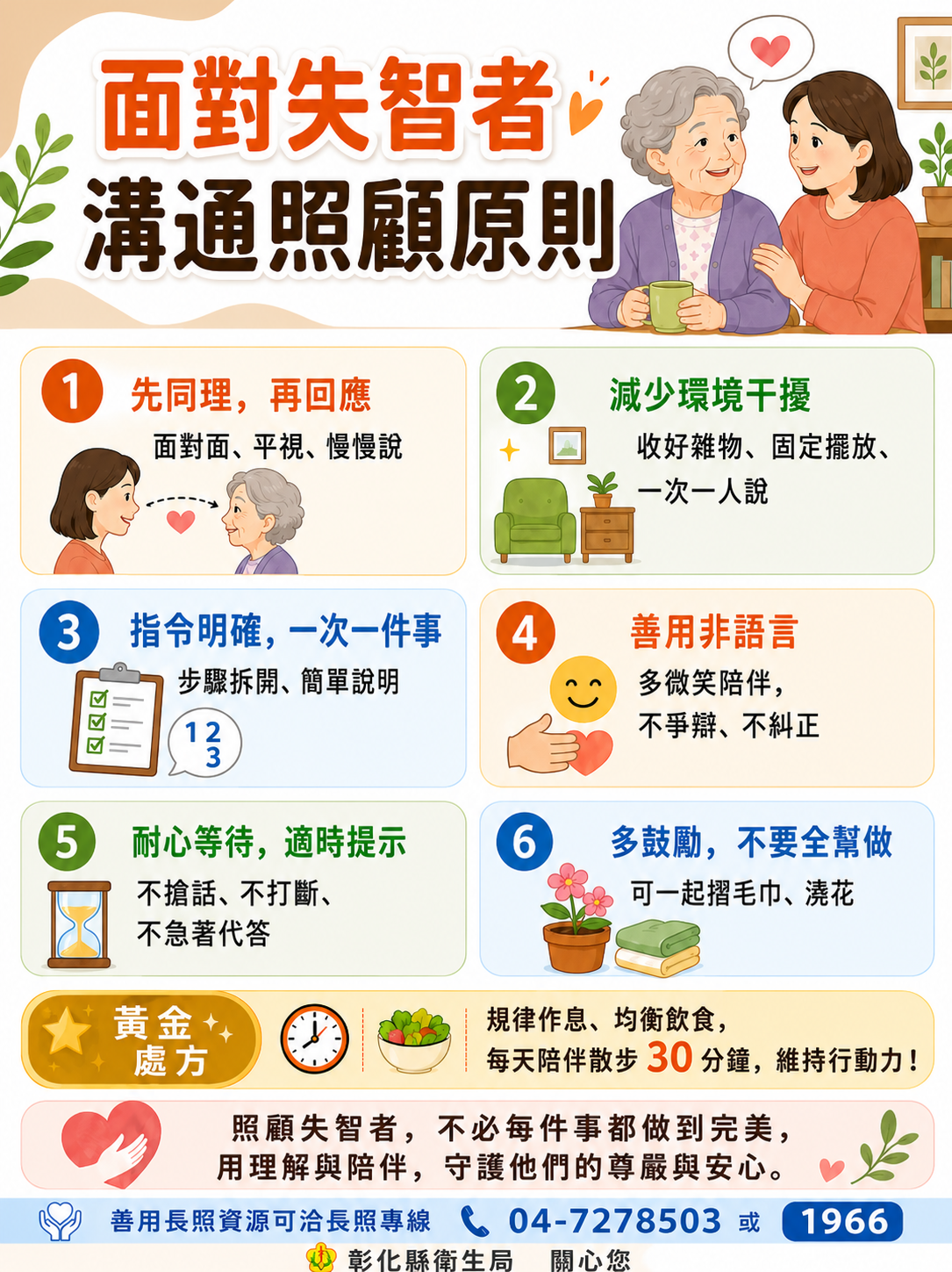 面對失智者，溝通照顧原則-圖片1