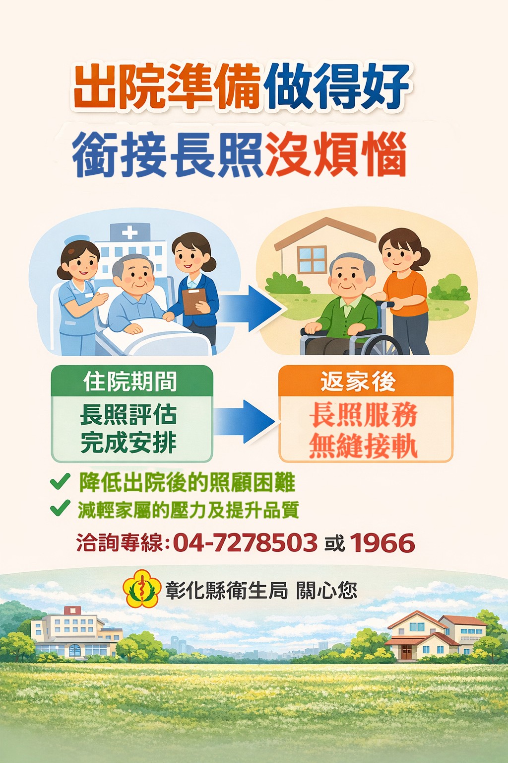 【出院準備做得好 銜接長照沒煩惱】-圖片1
