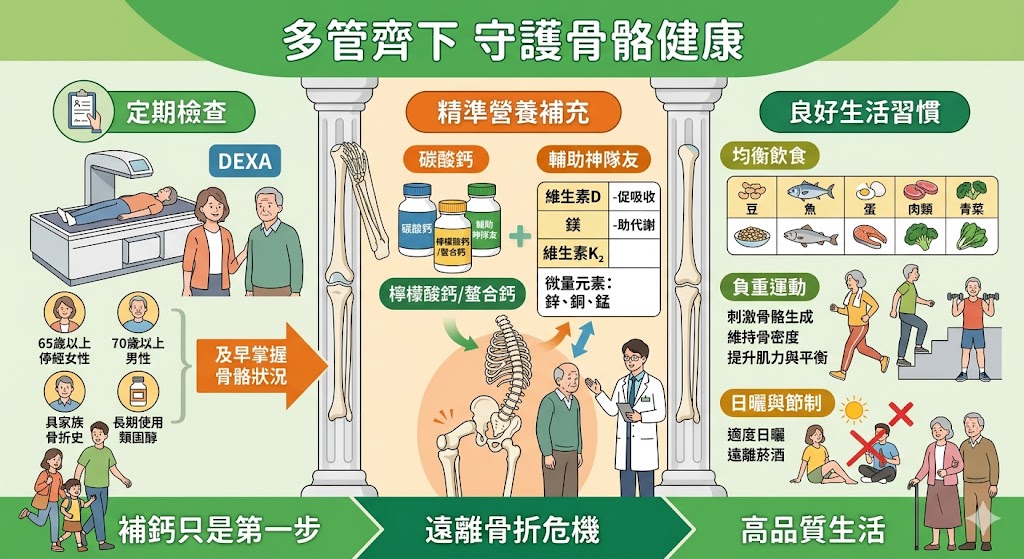 迎戰超高齡社會!補鈣只是第一步 多管齊下守護骨骼健康-圖片1
