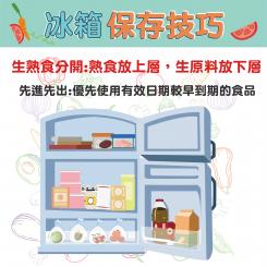 天氣逐漸炎熱,衛生局提醒民眾善用冰箱保存食品
