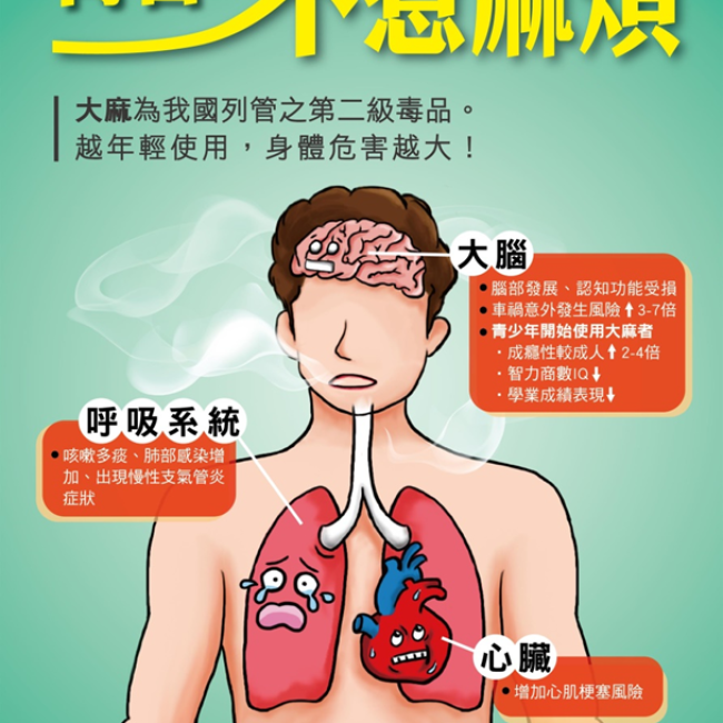 大麻 越年輕使用對身體危害越大