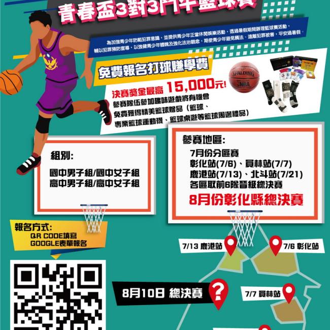 108年彰化縣警察局暑期青春盃三對三鬥牛籃球賽