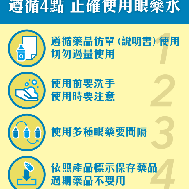 遵循4點 正確使用眼藥水
