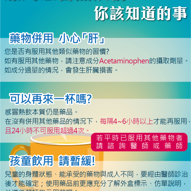 喝感冒熱飲,有效嗎? 喝感冒熱飲,有效嗎?