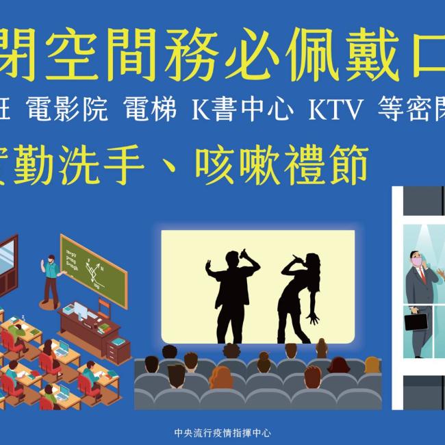 部分國家解封後疫情回升,彰縣加強室內場所保持社交距離、帶口罩查核