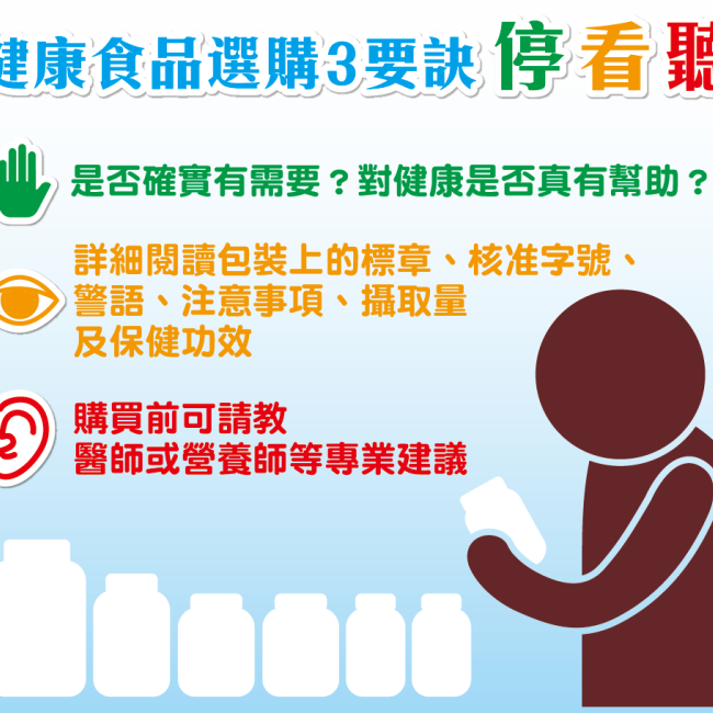 健康食品選購三要訣:停、看、聽