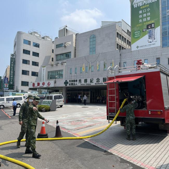 國軍補水作業 水車