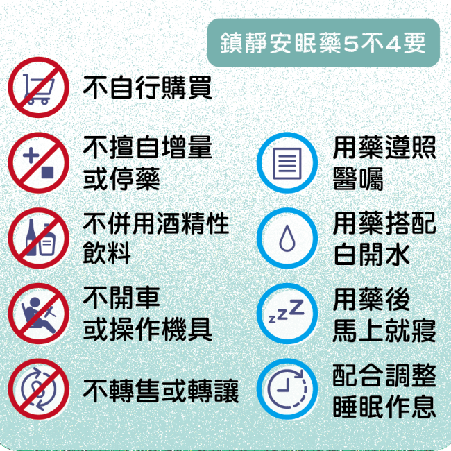 「5不4要」,聰明使用鎮靜安眠藥