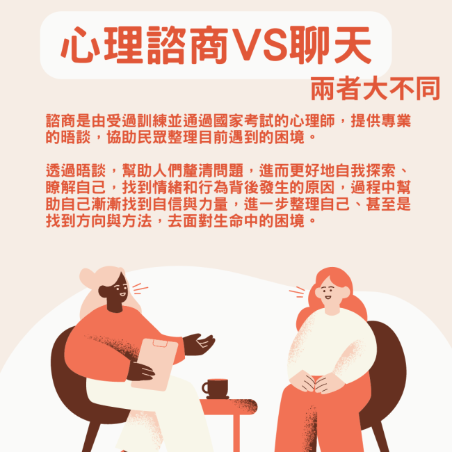 心理諮商≠聊天 心理諮商≠聊天