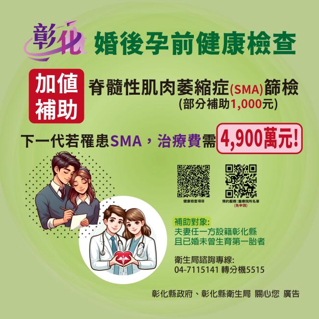 婚後孕前健康檢查補助 好康報你知!