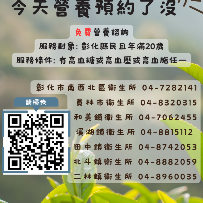 今天營養預約了沒