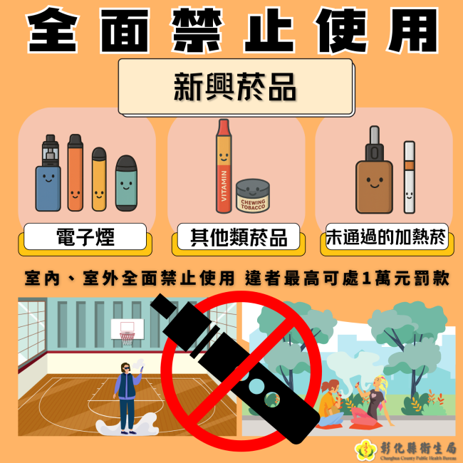 全面禁止使用新興菸品