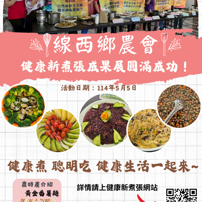 【健康新煮張課程圓滿成功!】