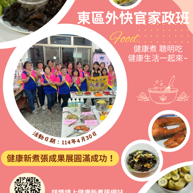 【健康新煮張課程圓滿成功!】