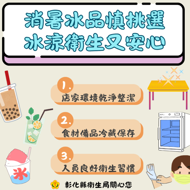 消暑冰品慎挑選,冰涼衛生又安心 消暑冰品慎挑選,冰涼衛生又安心