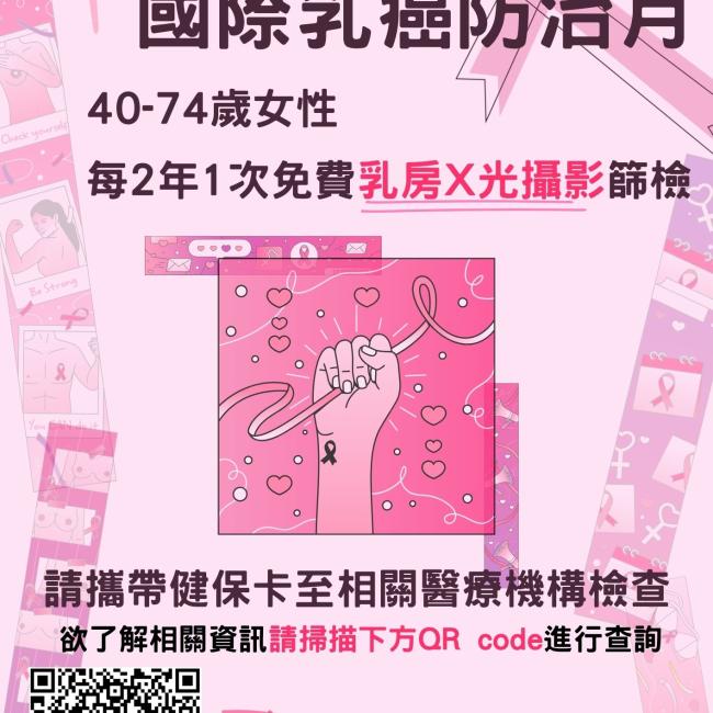 【定期做乳攝,及早治乳癌】海報