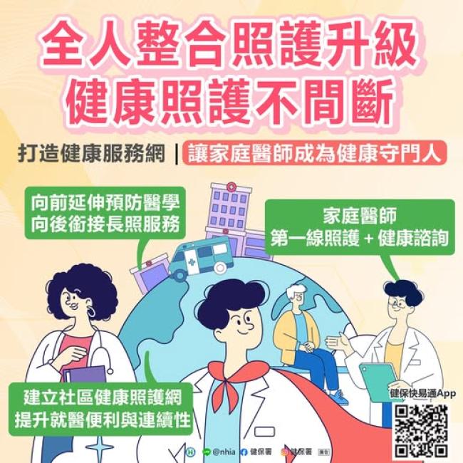 全人整合照護升級！健康照護不間斷