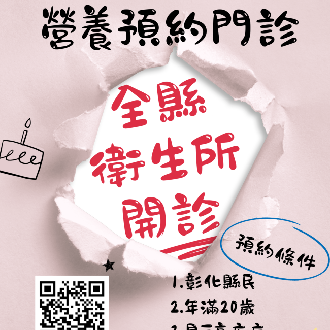 彰化縣免費營養諮詢服務全縣開診