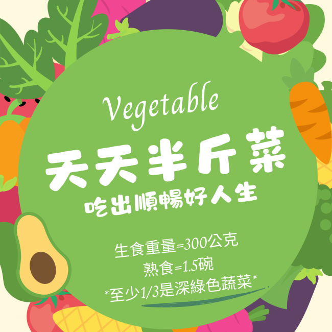 天天半斤菜，吃出順暢好人生