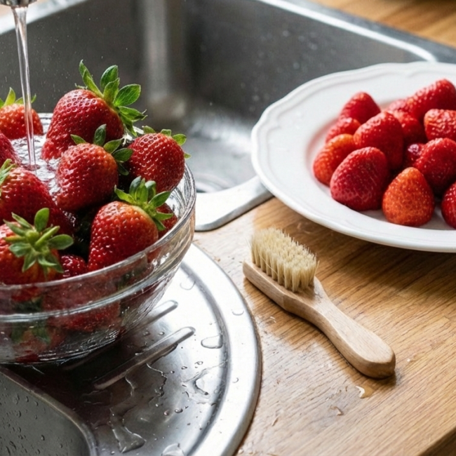 當季草莓正確洗安心吃
