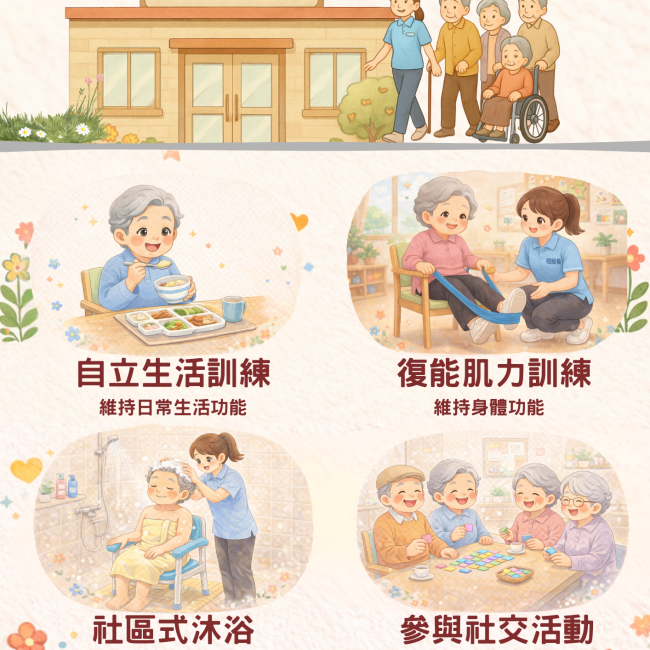 【日間照顧服務，全人照護支持】