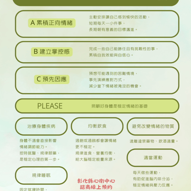 【降低情緒脆弱性 - ABC PLEASE技巧】