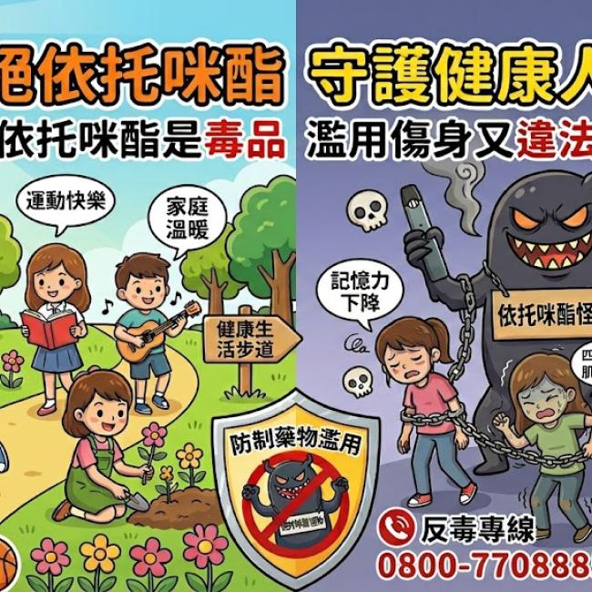 拒絕「喪屍煙彈」，別讓依托咪酯控制你！