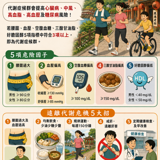 遠離代謝症候群　掌握5項指標與5大招