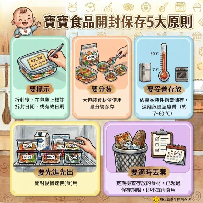 寶寶食品開封保存5大原則