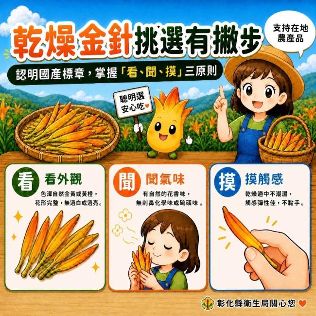 乾燥金針挑選有撇步