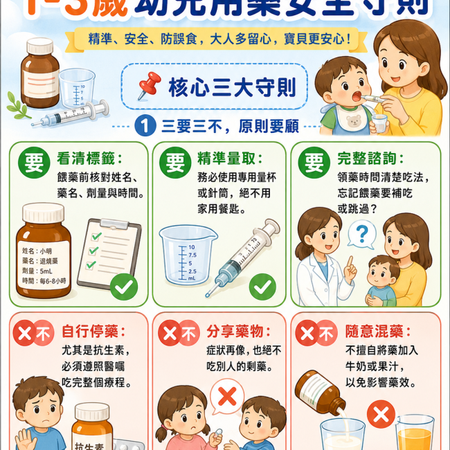 守護寶貝健康　幼兒用藥安全要留心