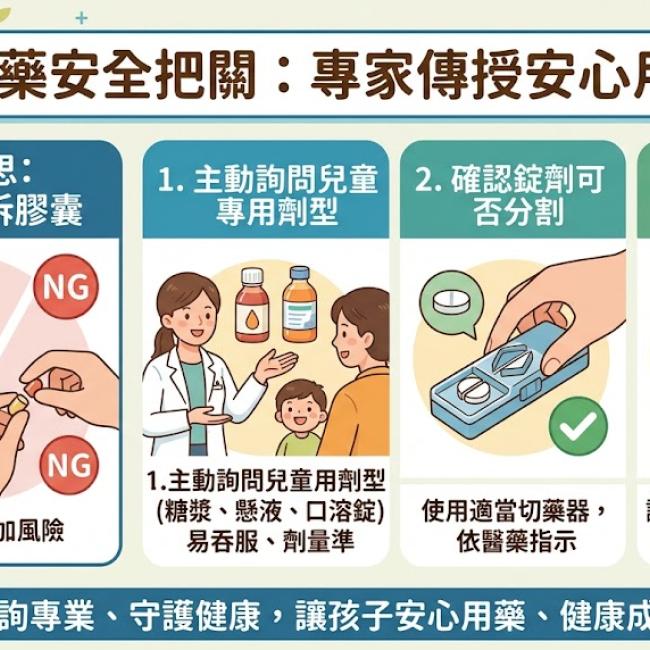 兒童用藥安全把關：破解磨粉迷思，專家傳授安心用藥 3 招