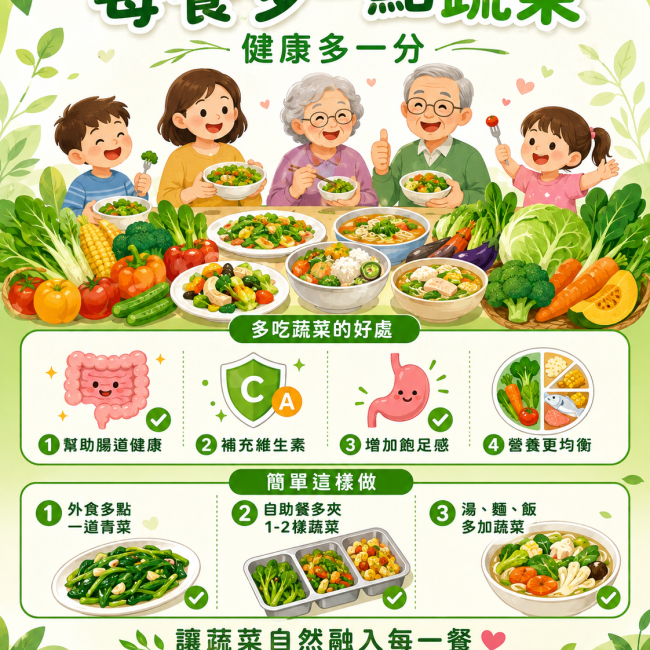 多一點蔬菜，多一點健康